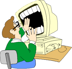 Tooth Clipart: Person Working at a Computer