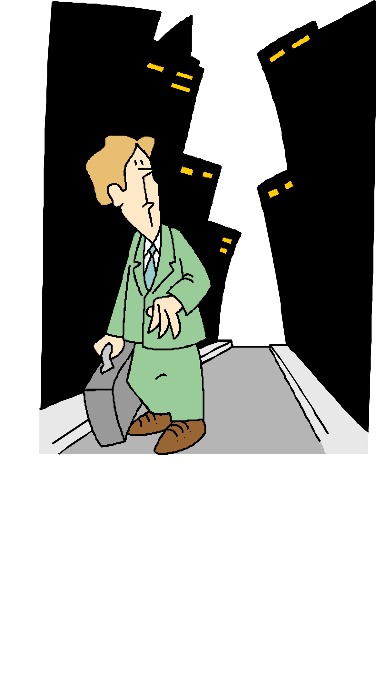 Businessman in Suit Sitting at Table Clipart Image
