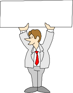 Man Holding Sign Clipart: Vibrant and Engaging Visuals