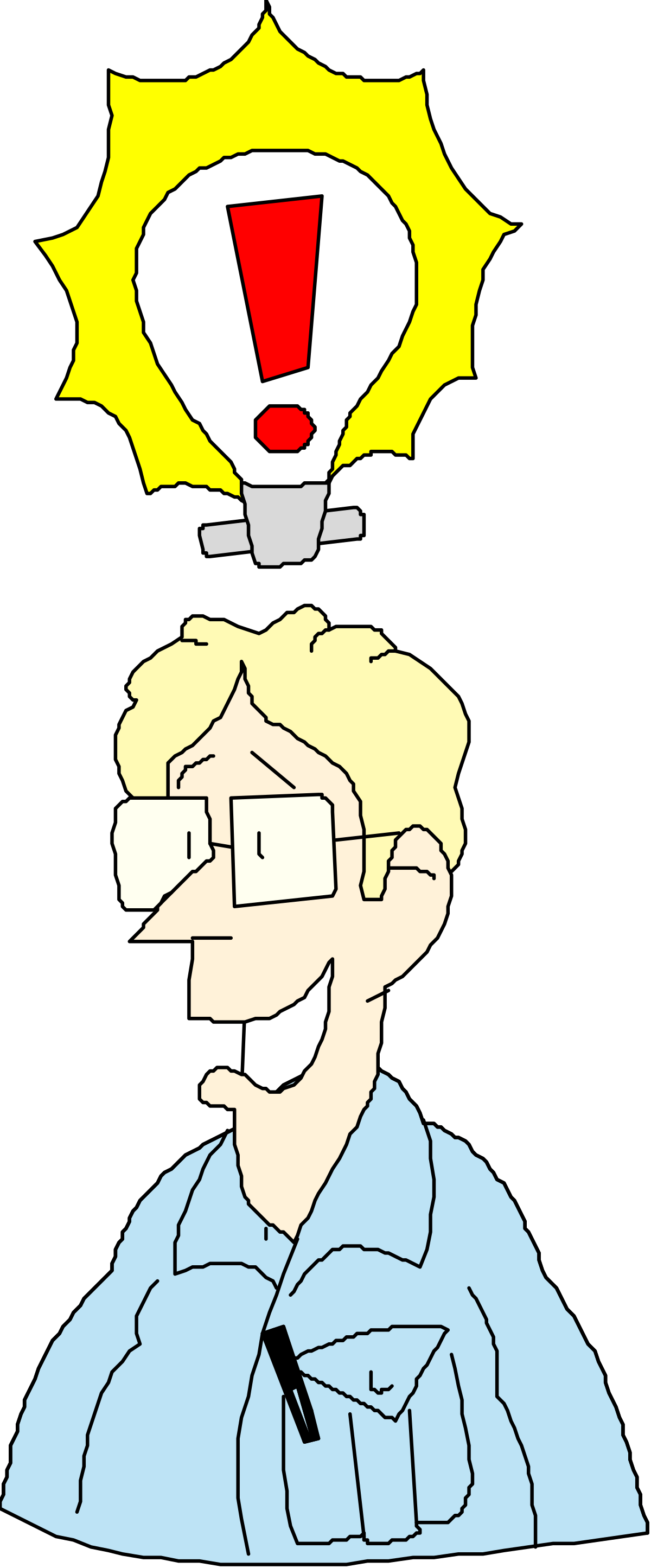 Light Bulb Above Man's Head Clipart - Creative Inspiration Visuals