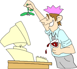 Blue Shirt Man Holding Green Leaf Clipart