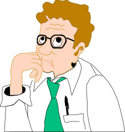 White Coat Professional Man Clipart for Medical and Business Use