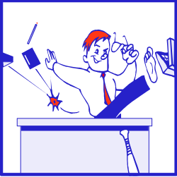 Businessman in Suit Holding a Cell Phone Clipart