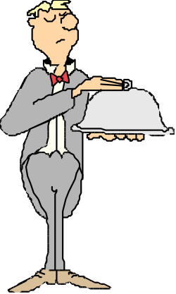 Businessman in Suit Holding Tray - Professional Clipart