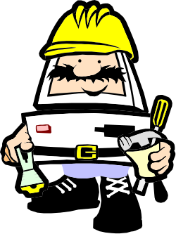 Cartoon Character with Hammer - Engaging Clipart for Creative Projects