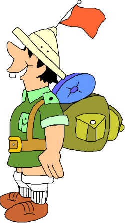 Backpack Man with Hat Clipart for Adventure Themes