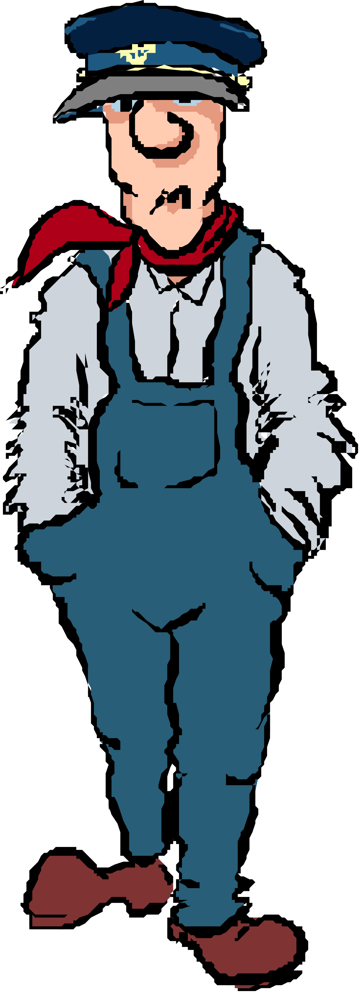 a cartoon character in a blue uniform clip art png transparent Cartoon Character in Blue Uniform - Fun Clipart for All Purposes