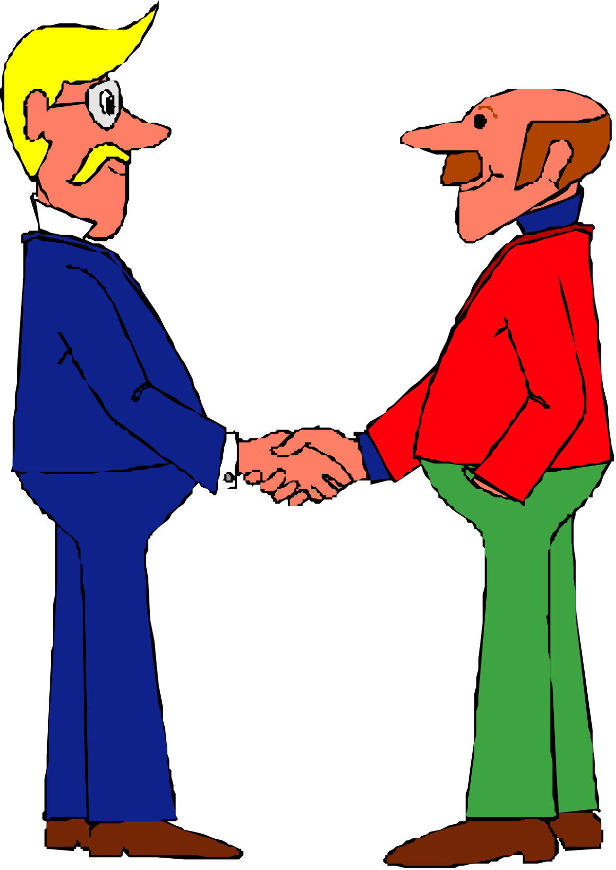 two men shaking hands clip art png transparent Men Shaking Hands Clipart - Business Partnership & Collaboration