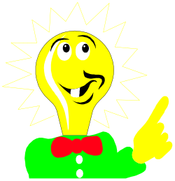 Cartoon Light Bulb with Green Shirt - Fun and Quirky Clipart