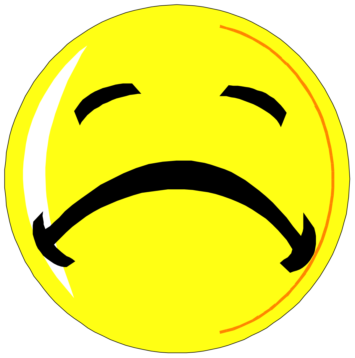 Sad Smiley Face Clipart for Emotional Expressions