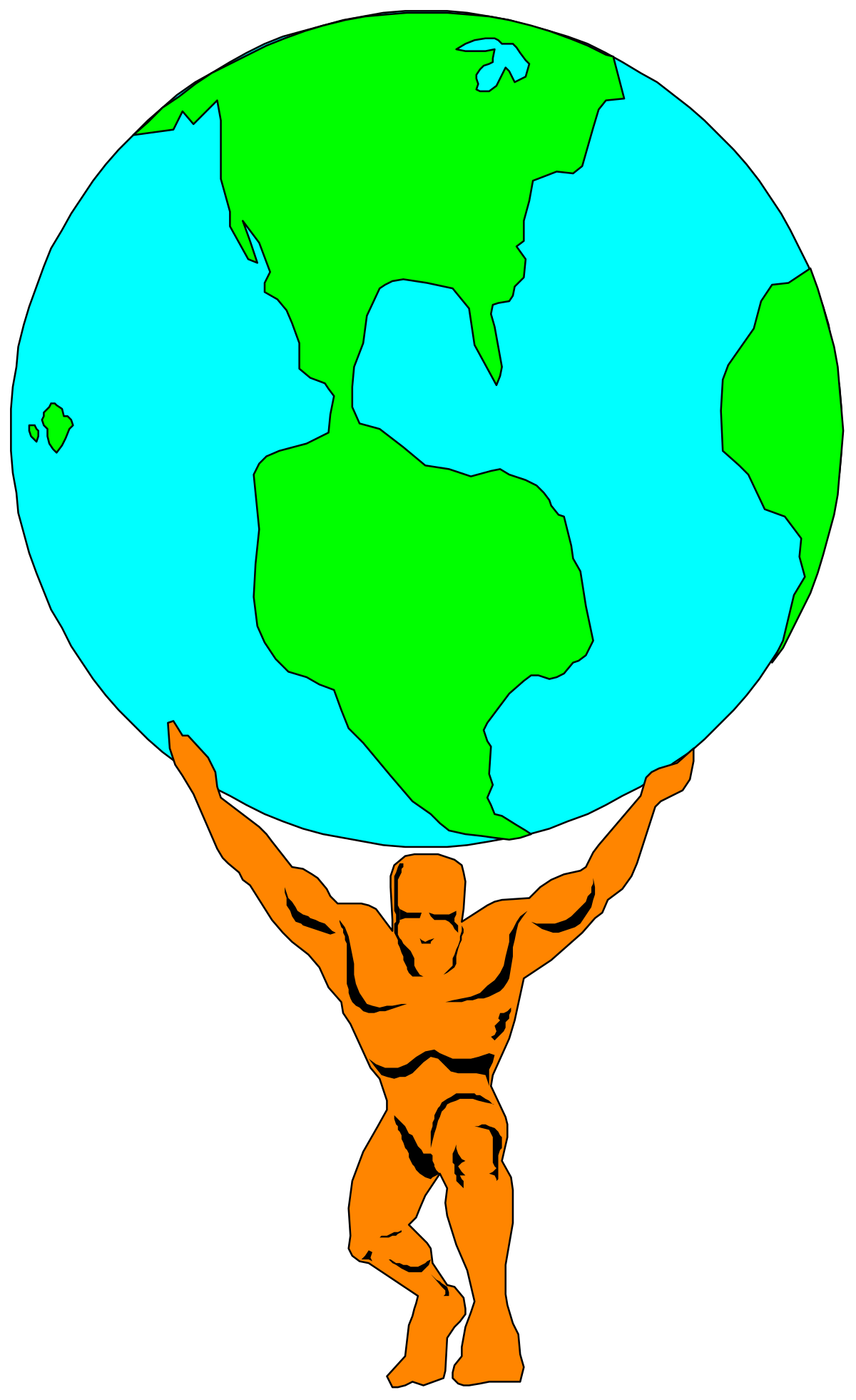 a man holding a globe on his head clip art png transparent Globe on Head: Creative Clipart of a Man Holding a World