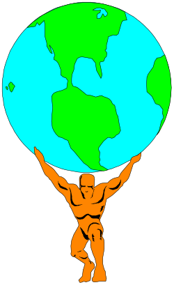 Globe on Head: Creative Clipart of a Man Holding a World
