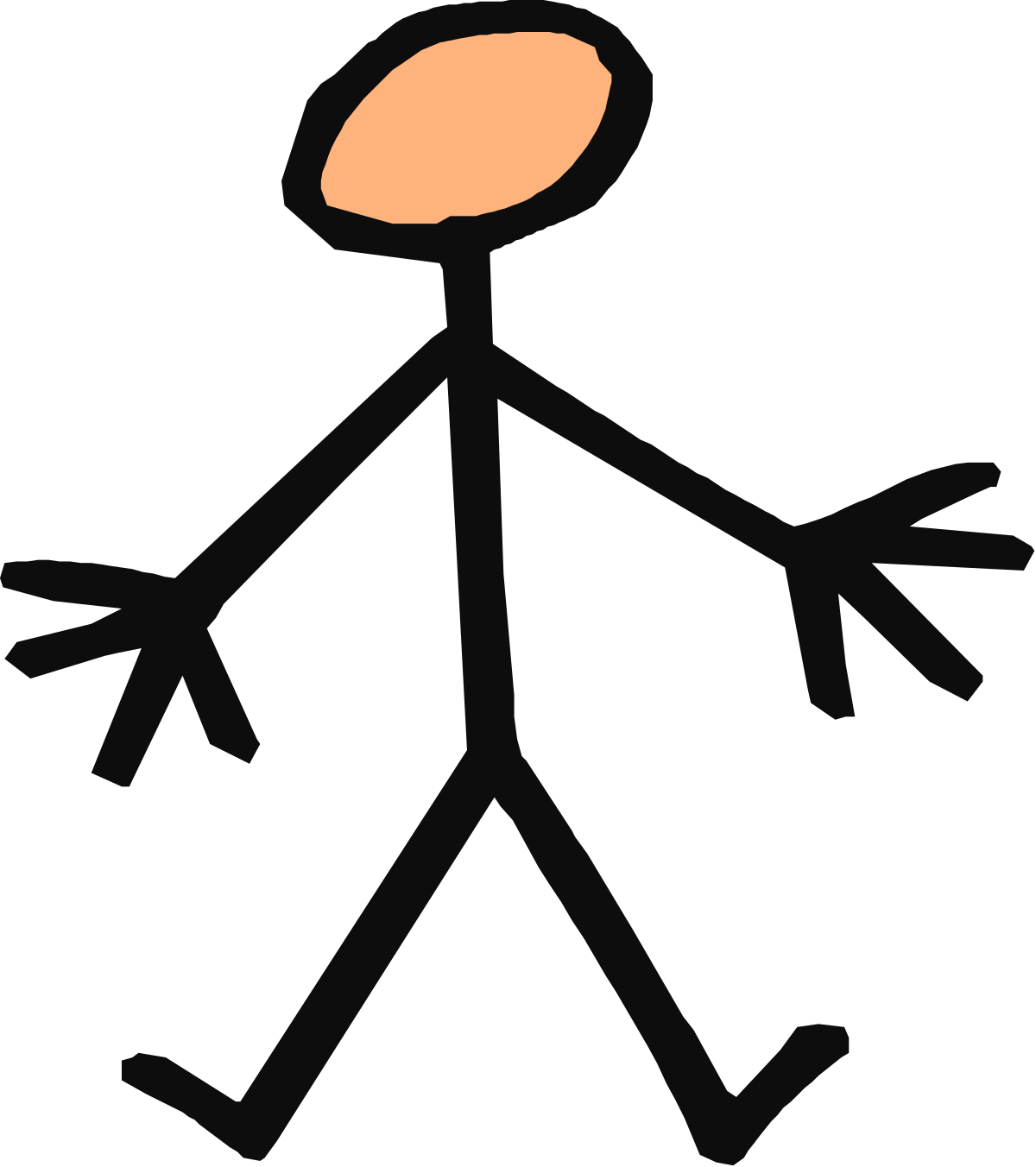 Person with Sticker on Head Clipart for Fun Designs