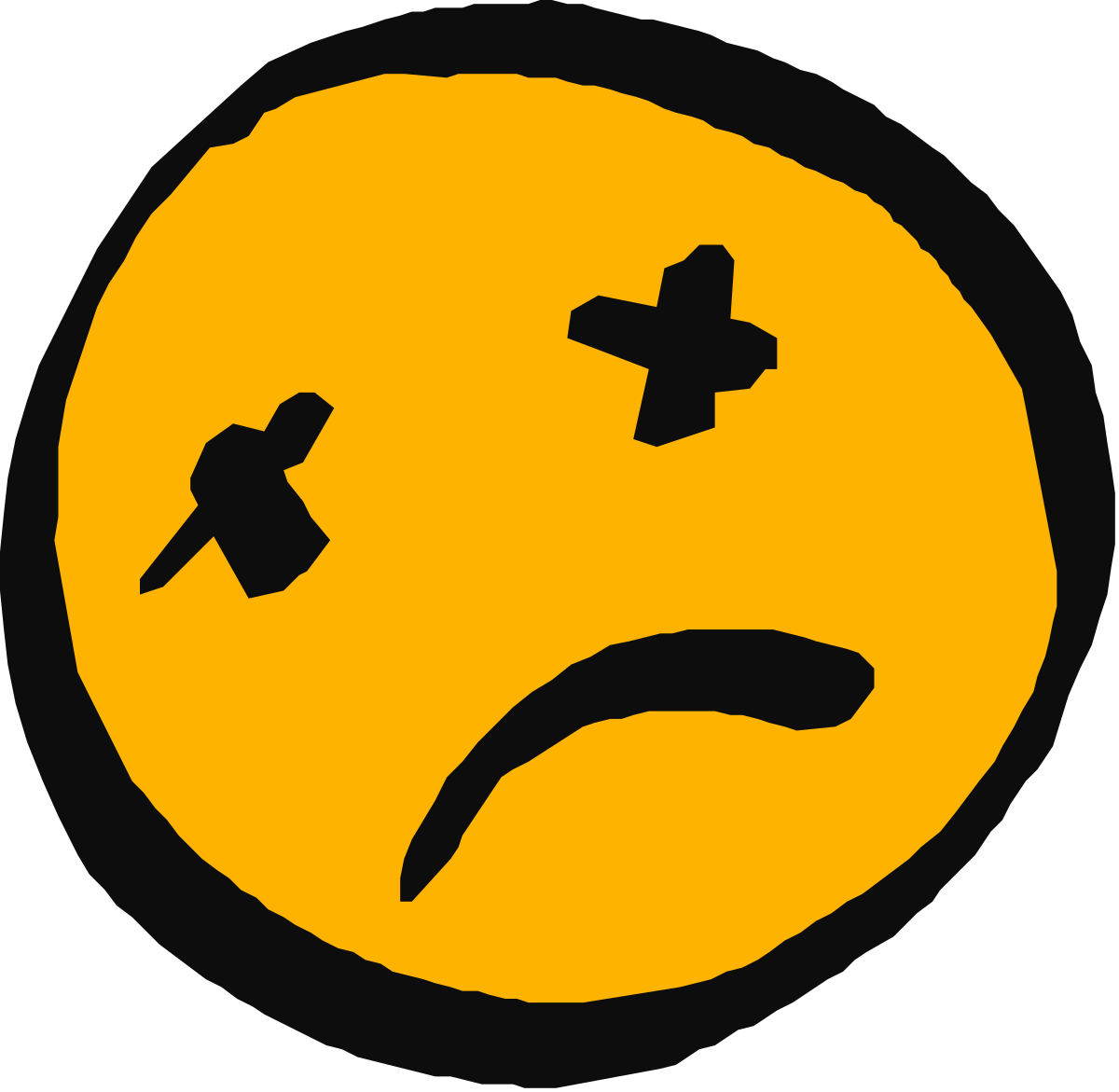a yellow smiley face with a black background clip art png transparent Yellow Smiley Face Clipart on Black Background - Fun and Expressive Graphics