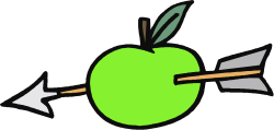 Apple with Upward Arrows: Eye-Catching Clipart for Engaging Visuals