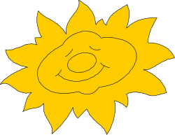 Sunflower Clipart on Black Background: Vibrant Floral Graphics
