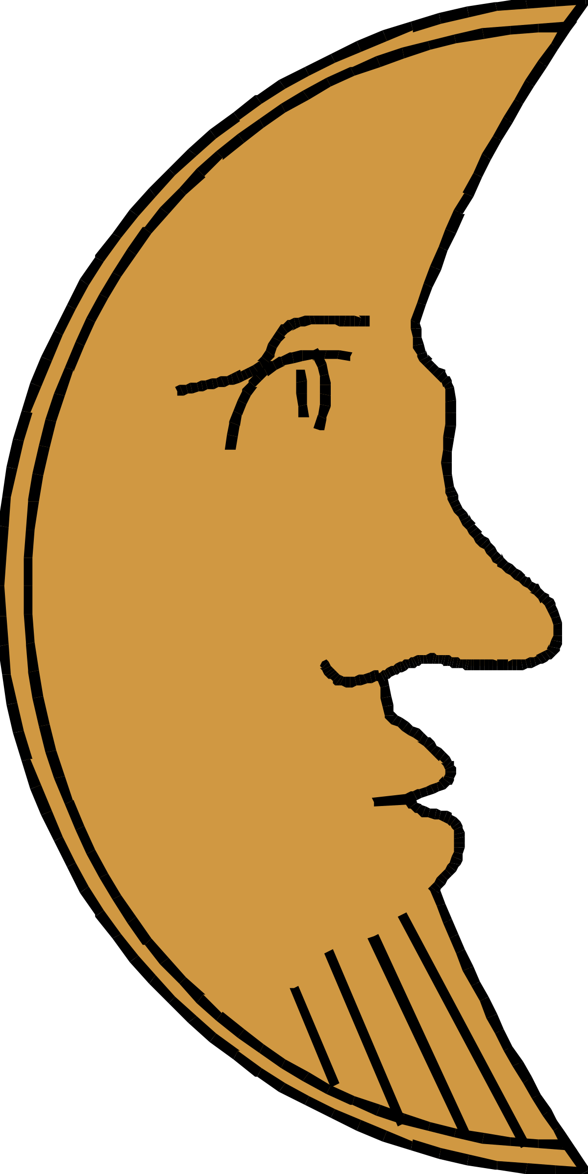Crescent Moon with a Face Clipart for Creative Projects