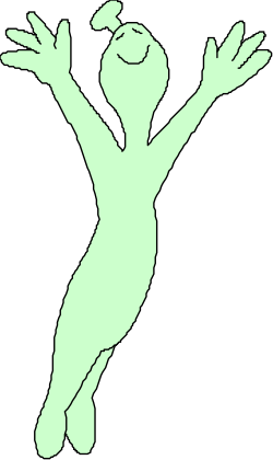 Silhouette of a Person Jumping - Vibrant Clipart for Dynamic Projects