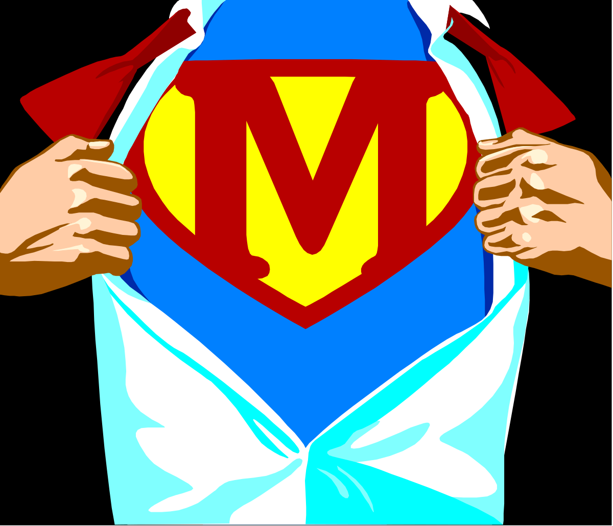 Superman Logo Clipart Featuring Bold Letter M