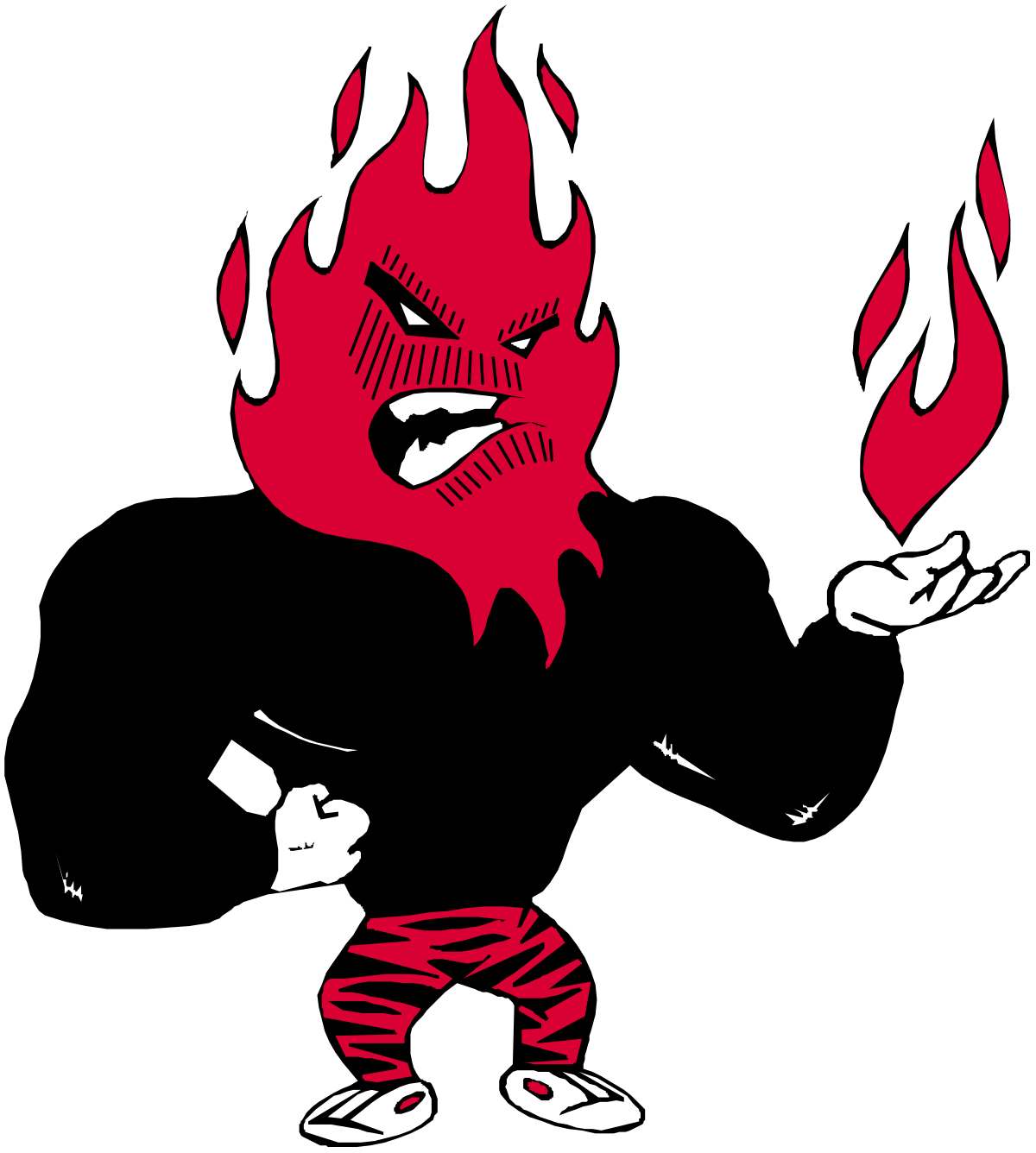 Fire with a Face Clipart: Unique and Expressive Flame Character