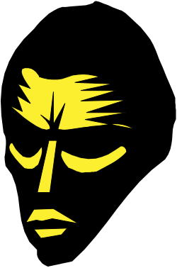 Yellow Face Clipart on a Black Background - Fun and Playful Designs