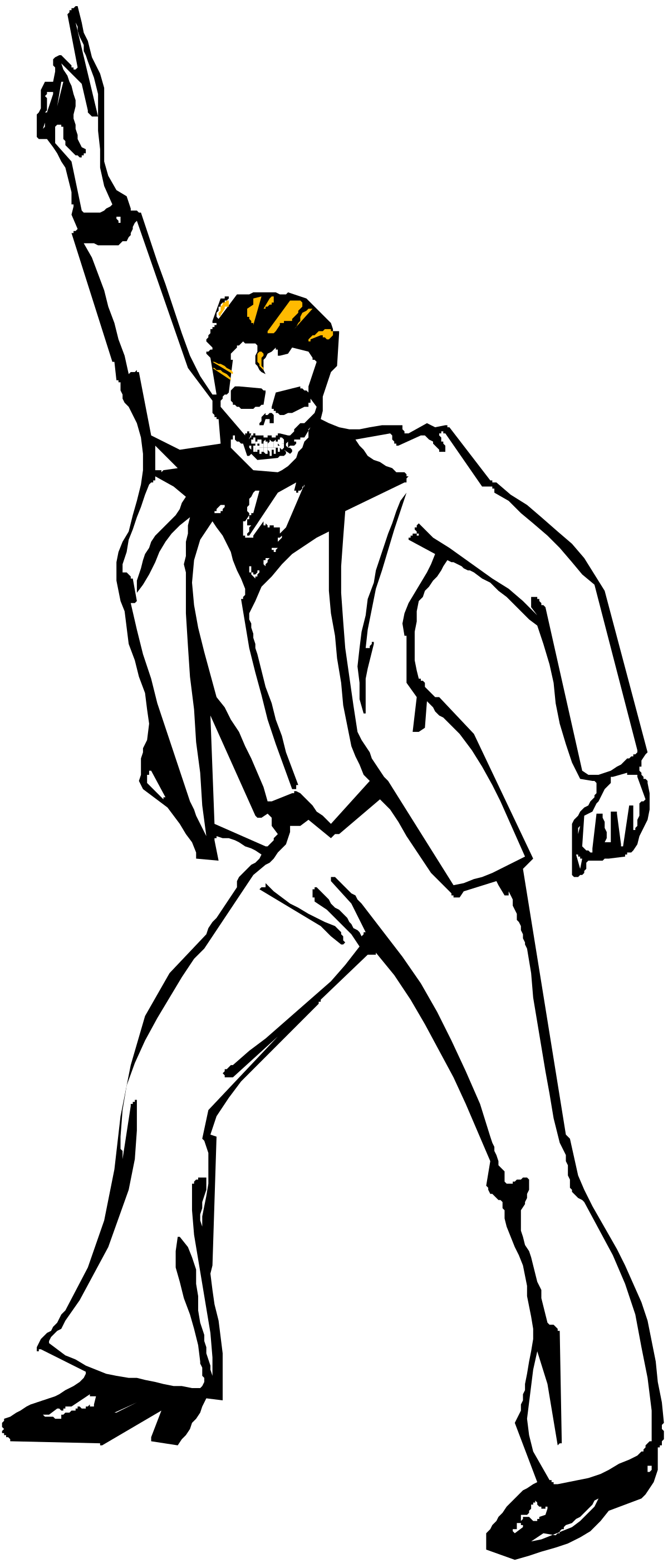 Silhouette of a Professional Man in Suit and Tie - Clipart