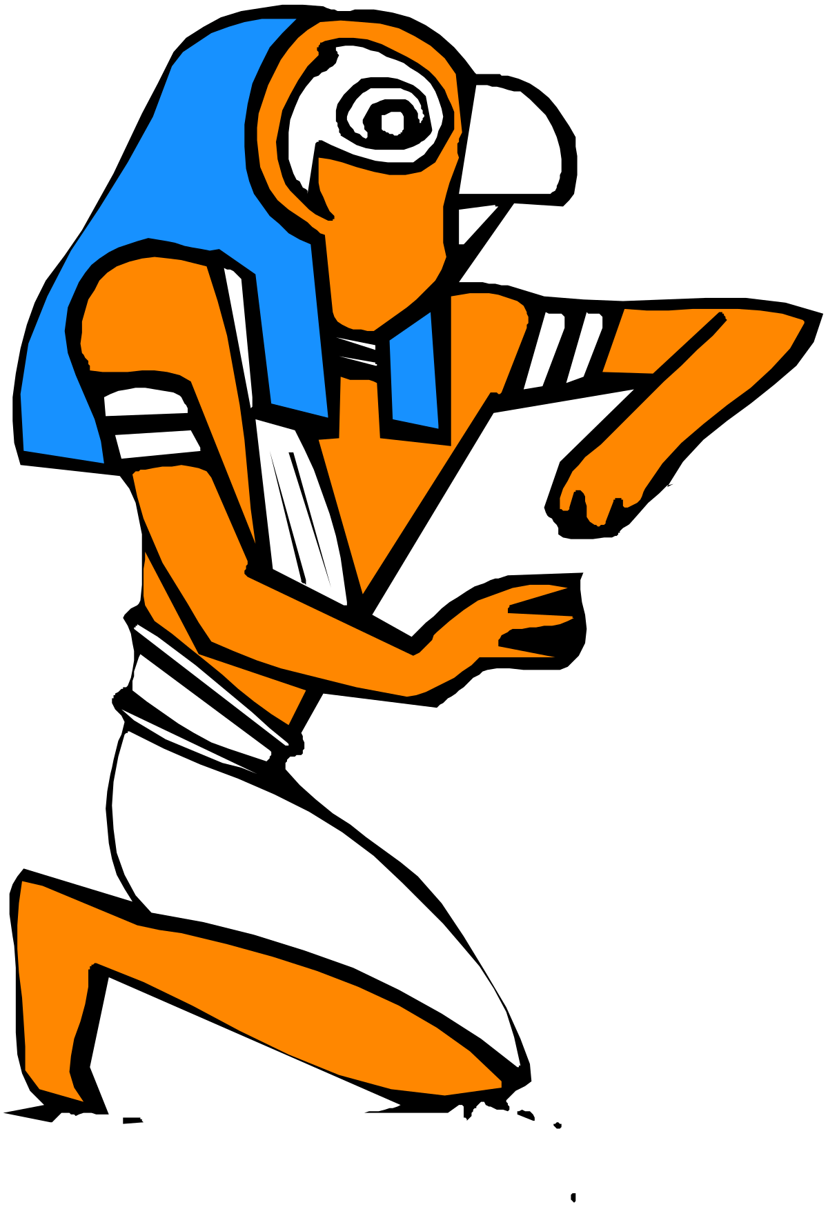 a man in a blue and white uniform holding a book clip art png transparent Uniformed Man Holding Book - Blue and White Clipart