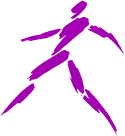 Purple Silhouette of a Bearded Man - Clipart for Creative Projects