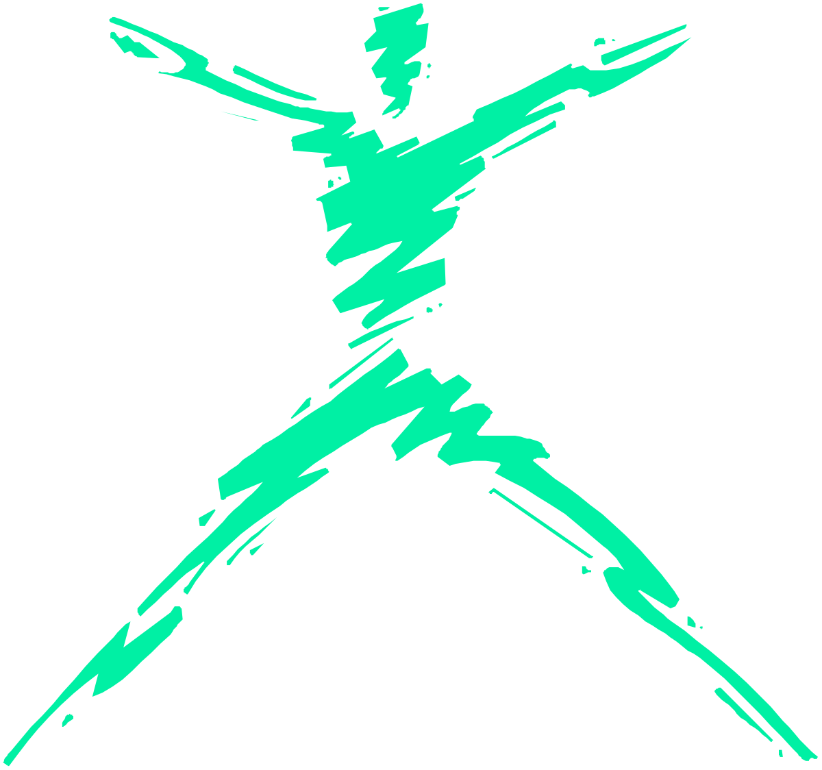 Yoga Pose Clipart: Green Silhouette of a Woman in Tranquil Balance