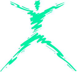 Yoga Pose Clipart: Green Silhouette of a Woman in Tranquil Balance