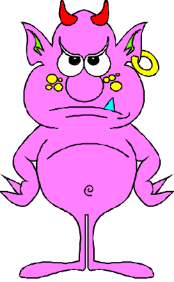 Cartoon Character with Horns - Unique Clipart for Creative Projects