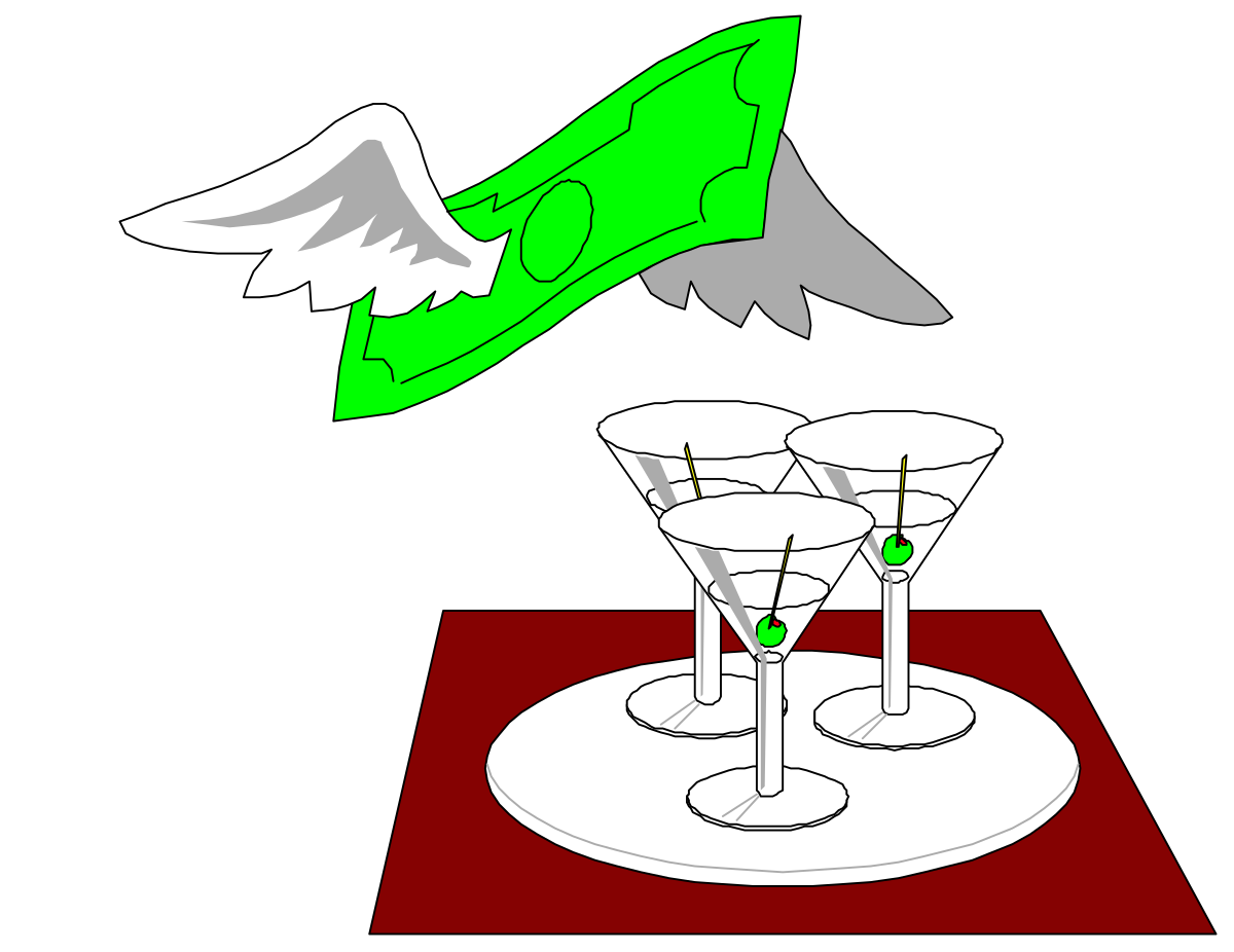 a pair of martinis with a green umbrella clip art png transparent Martinis with Green Umbrella Clipart for Refreshing Summer Vibes