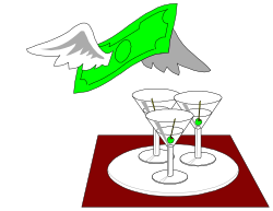 Martinis with Green Umbrella Clipart for Refreshing Summer Vibes