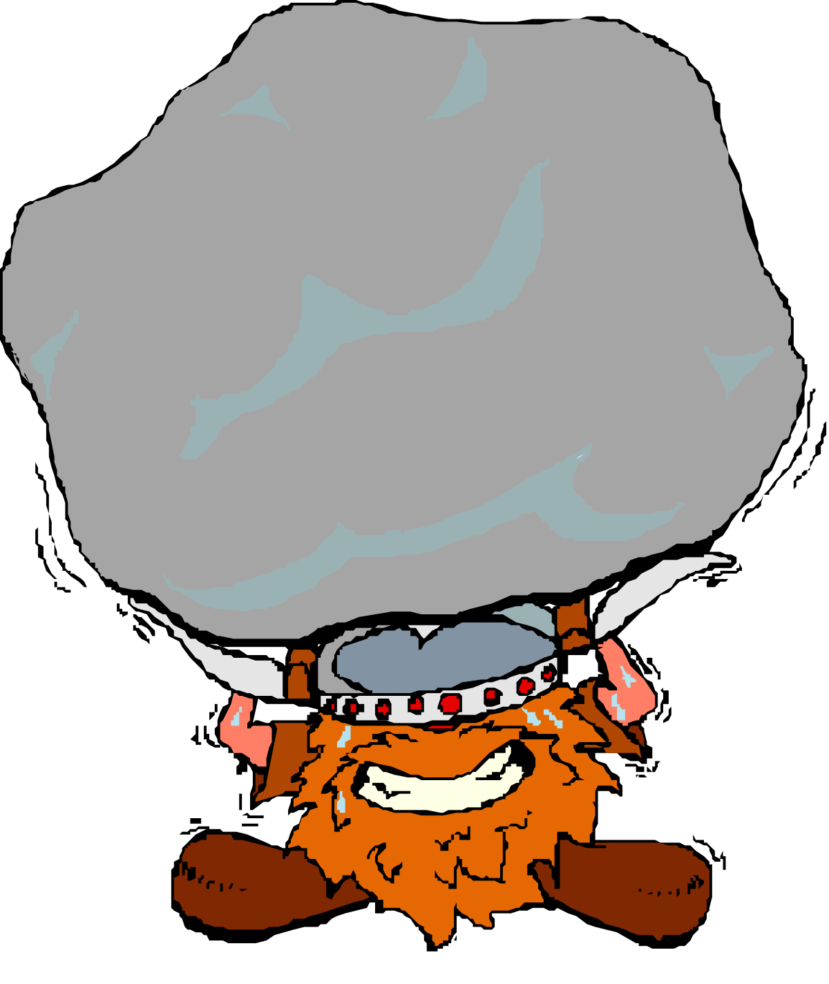 Cartoon Character with Big Head and Beard - Fun Clipart for Creativity