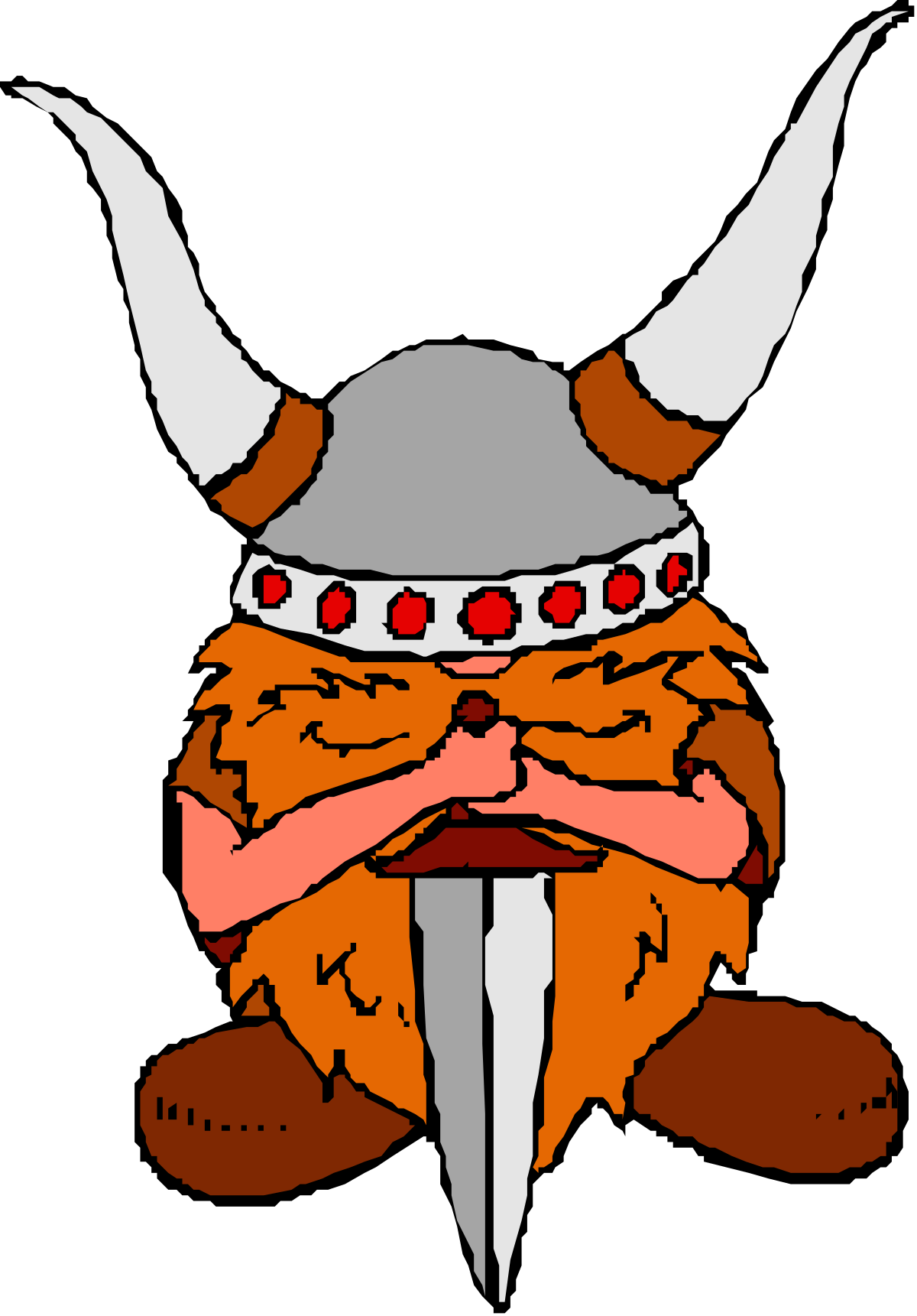 a cartoon character with a horned head and a sword clip art png transparent Cartoon Character with Horned Head and Sword Clipart Collection