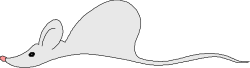 Mouse Clipart: Adorable White Cat with Red Nose