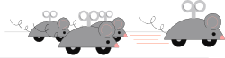 Mouse Diagram Clipart: Two Ears and One Nose Illustration