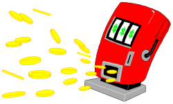 Red Gas Pump with Coins: Captivating Clipart for Financial Themes