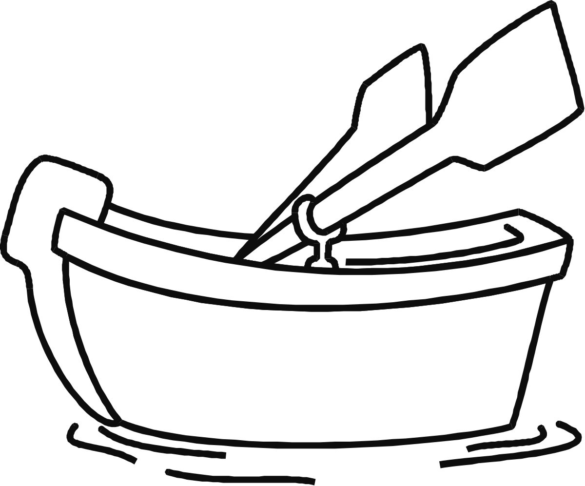 Boat with Paddle Clipart for Creative Projects