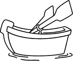 Boat with Paddle Clipart for Creative Projects