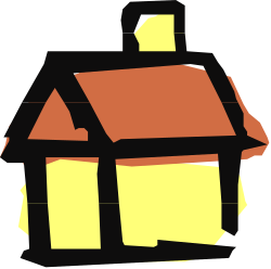 Charming House with Chimney and Chimney Cap Clipart