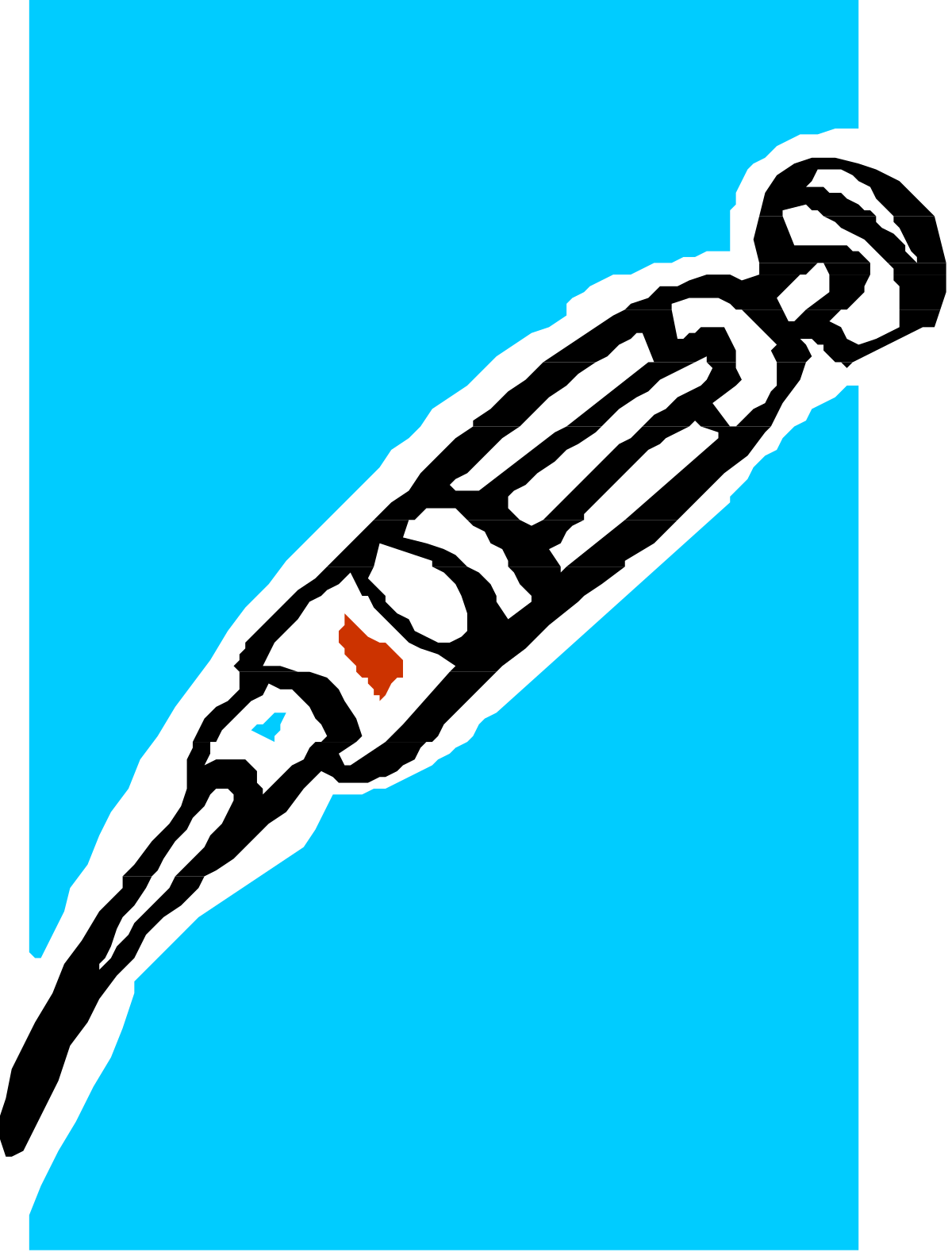 a black and orange silhouette of a shark clip art png transparent Shark Silhouette Clipart: Striking Black and Orange Design