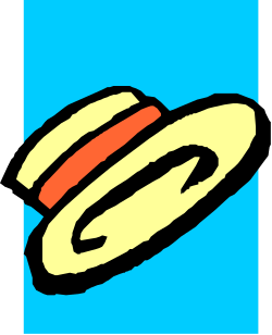 Vibrant Striped Sandwich Clipart: Red and Yellow Delight