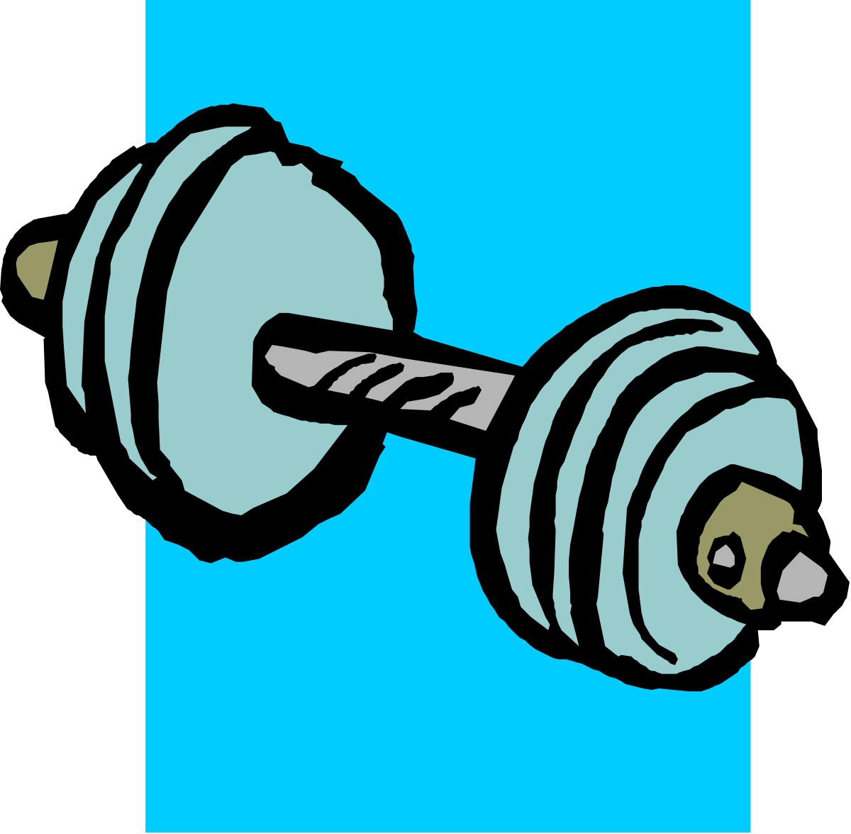 Barbell Clipart: Unique Dumbbell Design for Fitness and Sports