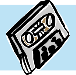 Black and White Cassette Clipart: Retro Music Nostalgia
