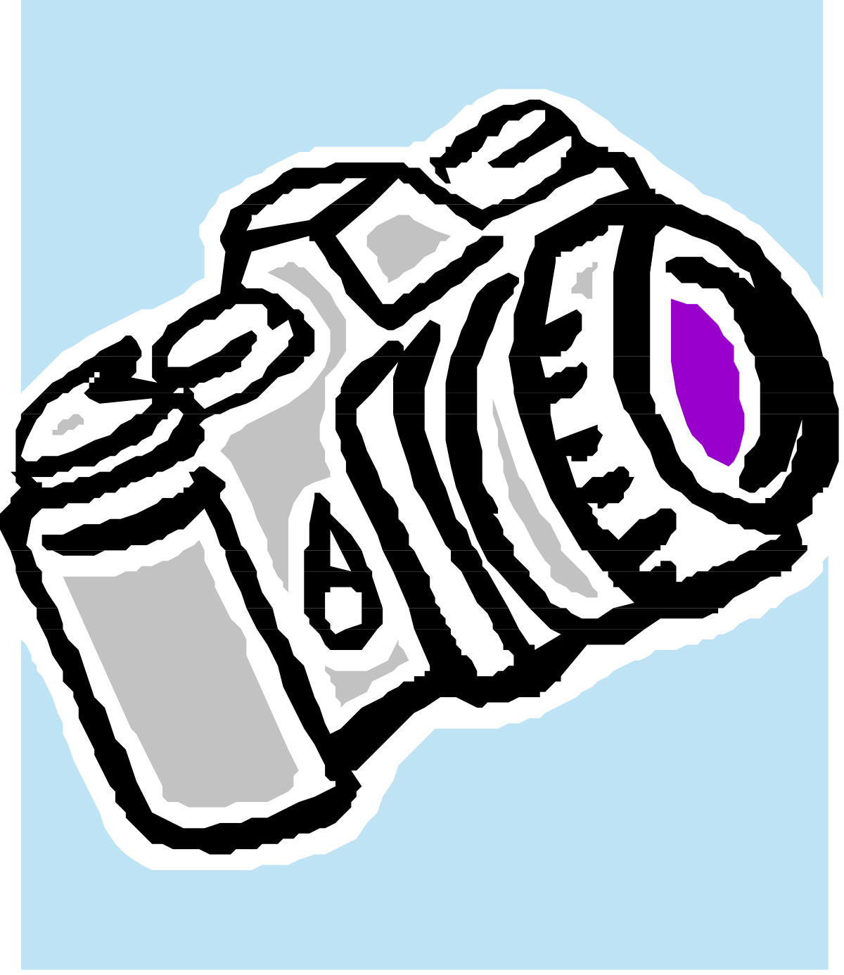 a black and white dog with a purple spot clip art png transparent Black and White Dog with Purple Spot Clipart for Creative Projects