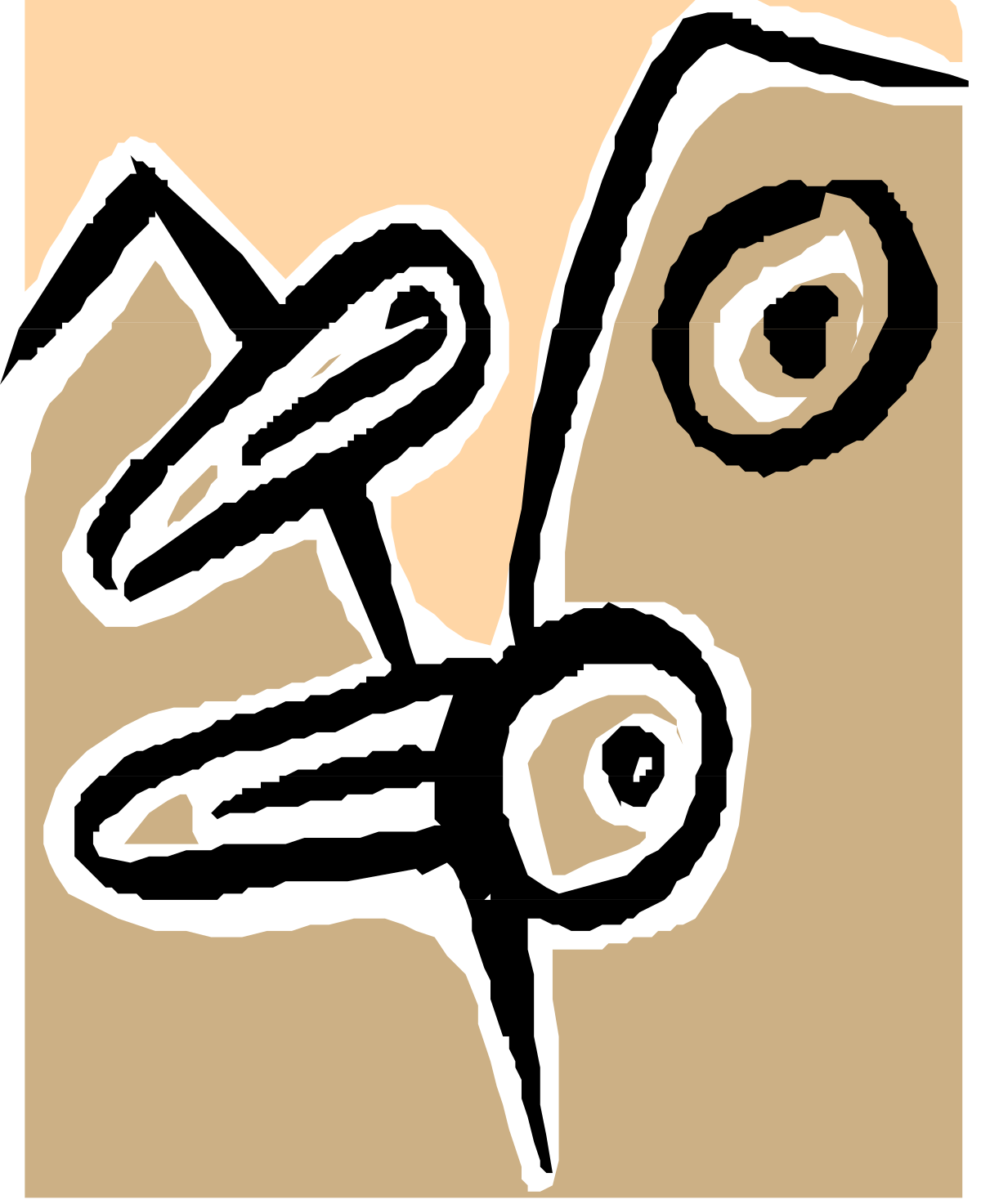 Black and White Drawing of a Man's Face - Classic Portrait Clipart