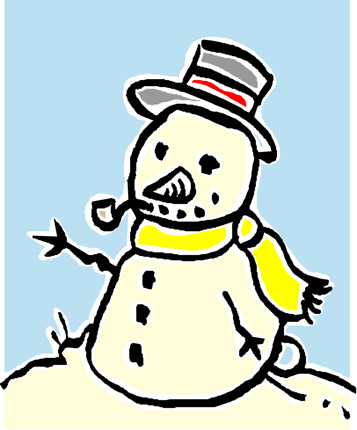 a snowman with a hat and scarf clip art png transparent Snowman Clipart with Hat and Scarf - Perfect for Winter Themes