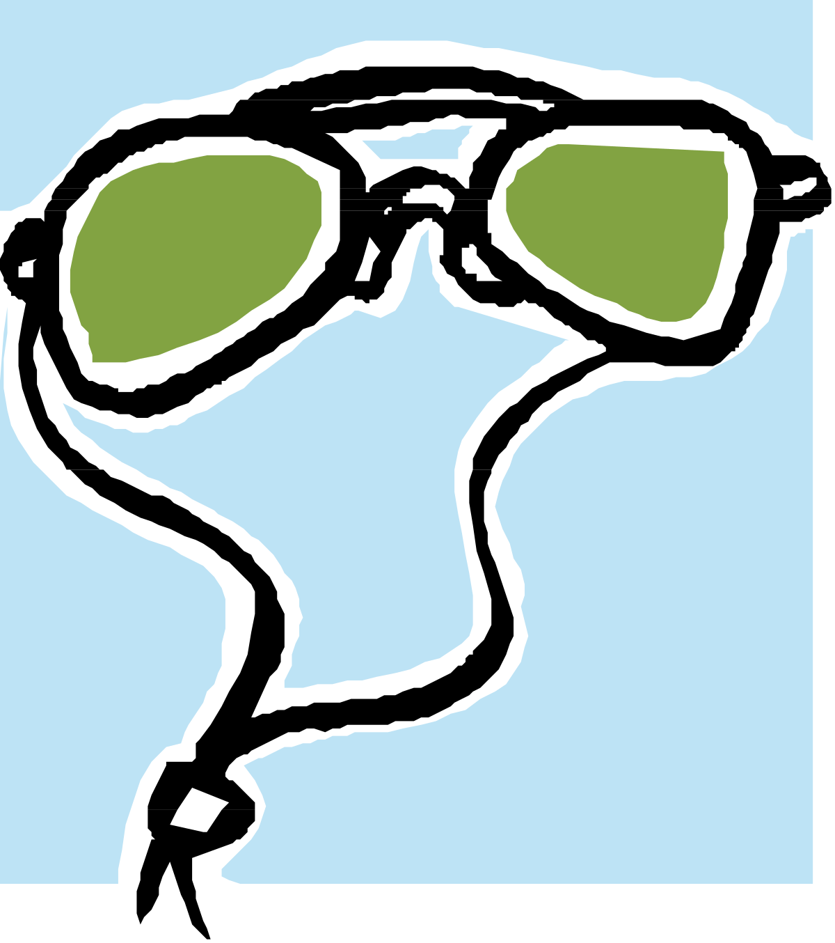 a pair of sunglasses with green lenses clip art png transparent Sunglasses with Green Lenses - Stylish Summer Accessory Clipart