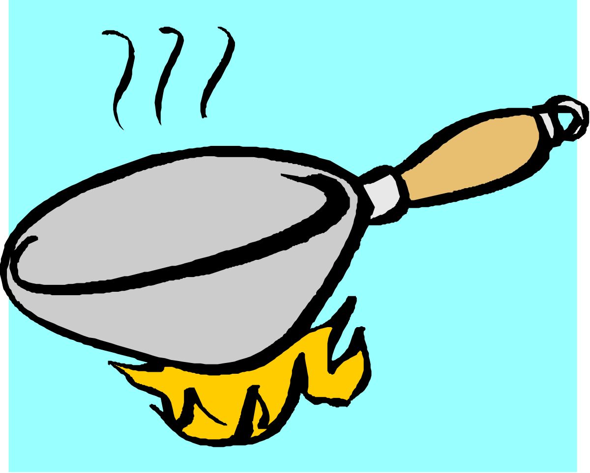 Frying Pan Clipart with Spatula - Perfect for Cooking Themes